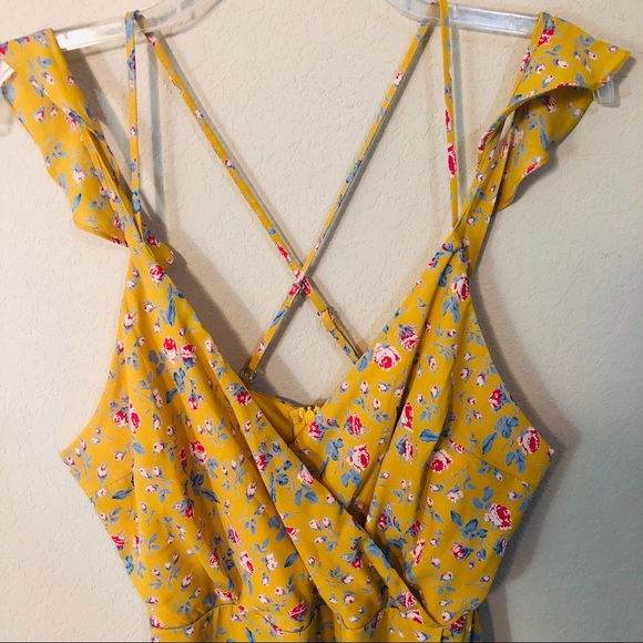 Miami | Boho Cold-shoulder yellow maxi floral - Picture 3 of 6